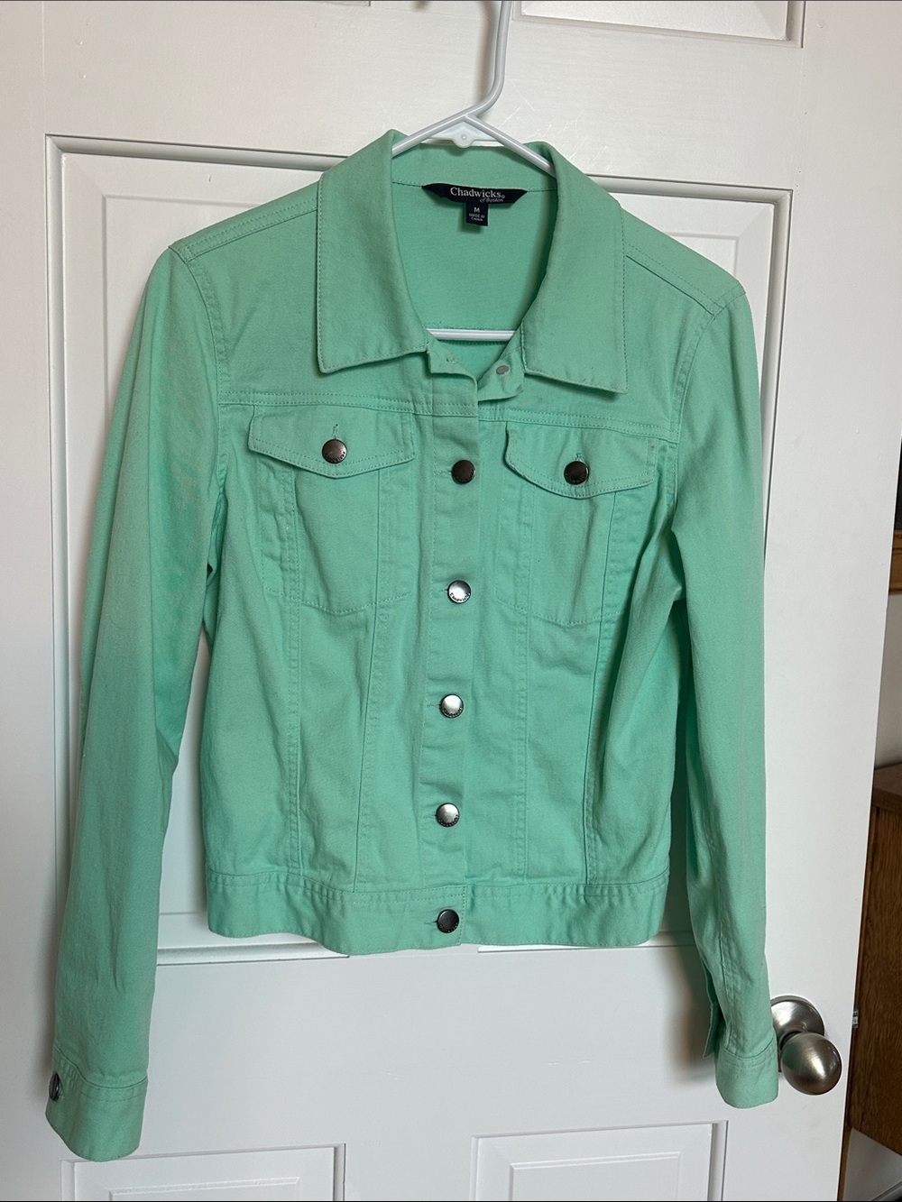Chadwicks Mint Green Denim Jacket - Picture 5 of 5